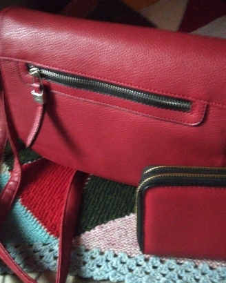 Borsa rossa Carpisa originale, con borsello