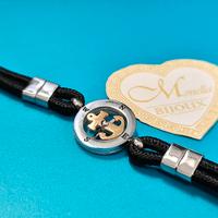 Bracciale uomo ancora dorata acciaio regolabile