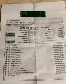 Ssd nvme m.2 da 256gb