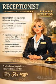 Receptionist hotel con esperienza
