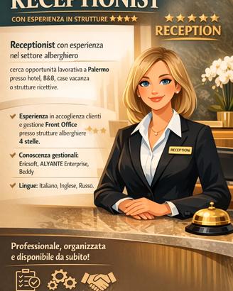 Receptionist hotel con esperienza