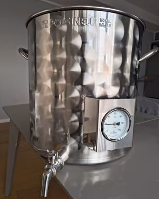 Pentola inox per birra Polsinelli da 35 lt