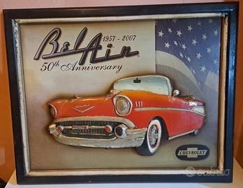 Quadro con Chevrolet Bel Air in rilievo
