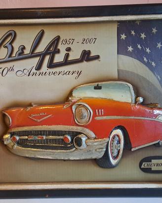 Quadro con Chevrolet Bel Air in rilievo