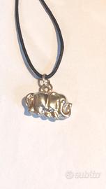 Ciondolo elefantino argento 925 collana