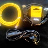 Cavo HDMI +Cavo AC/PC+Cavo Enthernet. Nuovi.
