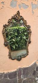 ANTICO SPECCHIO BAROCCO VINTAGE IN LEGNO DORATO