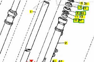 -Stelo forcella Yamaha XT 600 43F231101000