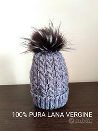 Cappello 100% pura lana vergine handmade 