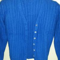 MAGLIA E GIACCA TWIN SET BLU ELETTRICO IN LANA