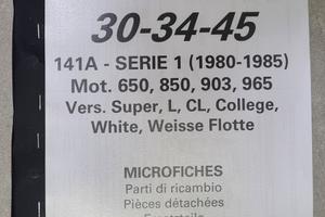 Catalogo fiches ricambi Panda 30-45 1980-1985