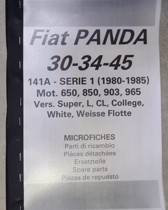 Catalogo fiches ricambi Panda 30-45 1980-1985
