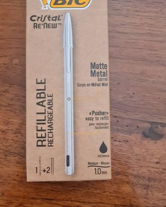Penna BIC Cristal Re'New in metallo