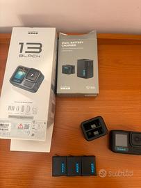 Go pro hero 13 + caricatore con 2 batterie aggiunt