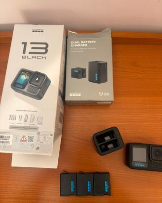 Go pro hero 13 + caricatore con 2 batterie aggiunt