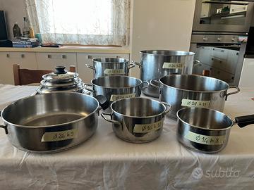 Batteria pentole e coperchi Lagostina