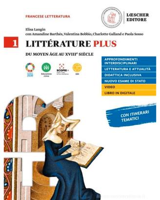 LITTERATURE PLUS V.1+FICHES. ISBN9788858337707