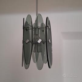 Lampada a sospensione Veca in vetro di Murano anni