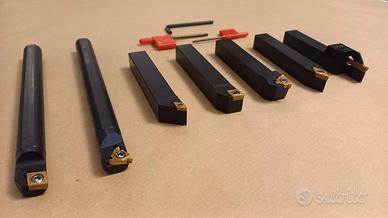 7 Utensili Tornio da 16mm con Inserti Metallo Duro