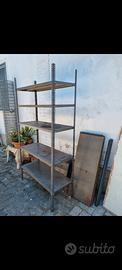 2 scaffali in metallo