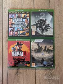 4 giochi xbox one e series x/s gta hogwarts legacy