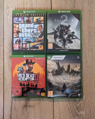4 giochi xbox one e series x/s gta hogwarts legacy