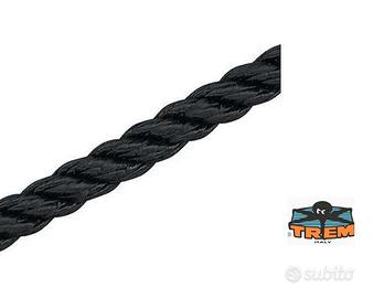 Cima Ormeggio da 20 MM. Colore nero alta tenacità