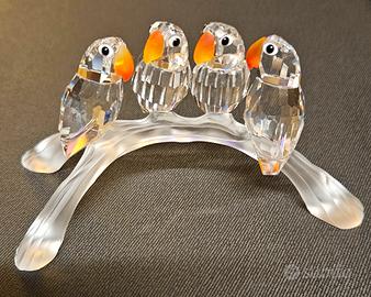 Swarovski - Pappagallini su trespolo