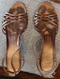 Scarpe sandali donna eleganti Bruno Magli dorati