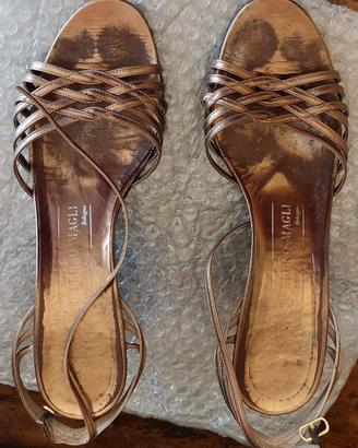 Scarpe sandali donna eleganti Bruno Magli dorati