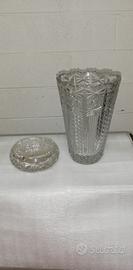 posacenere e vaso in cristallo 
