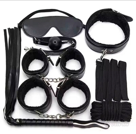 Kit bondage sadomaso manette frusta, maschera Sexy
