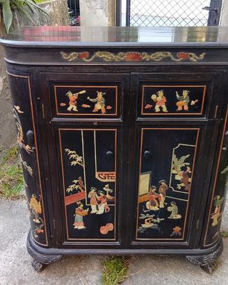 mobili lavorazione vecchia Cina con pietre dure .