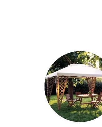 gazebo in legno molto elegante 