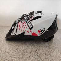 Casco bici bambino colore fantasia bianco