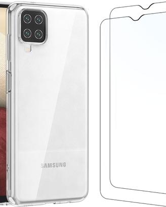 Cover per Samsung Galaxy A12, M12 + 2 vetri