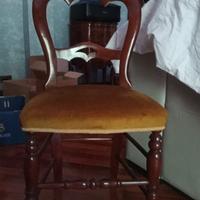 tavolo antiquariato con 6 sedie