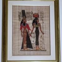 QUADRI con DIVINITA' EGIZIE su VERO PAPIRO CORNICI