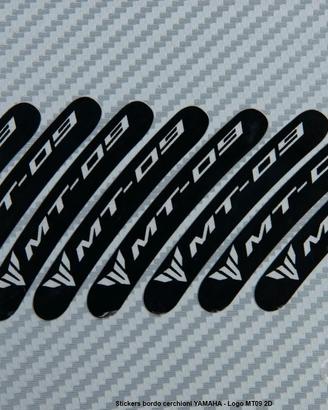 Stickers bordo cerchioni YAMAHA - Logo MT09 2D