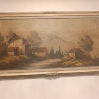 Pittoresco paesaggio di campagna con case