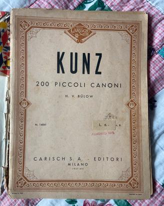 Spartito KUNZ 1937 -XVI Epoca Fascista Carisch Mil