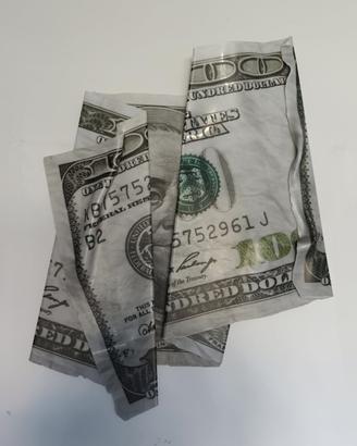 Scultura Pop Art -XXL 100 Dollar Bill - 1/12 Piece