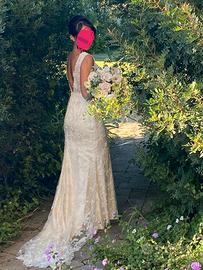 Abito da Sposa Boho-Chic in Pizzo e Perline