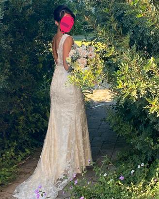 Abito da Sposa Boho-Chic in Pizzo e Perline