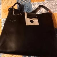 borsa pelle,  a spalla United colours of Benetton