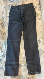 Pantaloni blu cotone lino leggero Incotex tg 29
