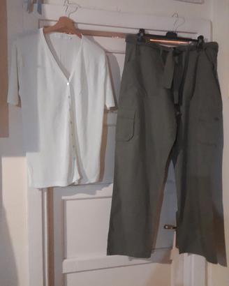 2 pz:top e pantalone(1 di Upim)tg L/XL e 51(€ 3/€5