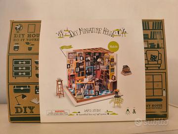DIY Miniature House Sam's Study Puzzle 3D