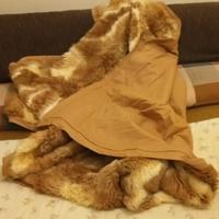 coperta di lana e pelliccia di Guanaco
