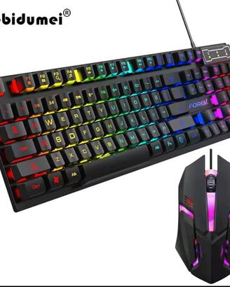 tastiera meccanica retroilluminata+ mouse gamimg